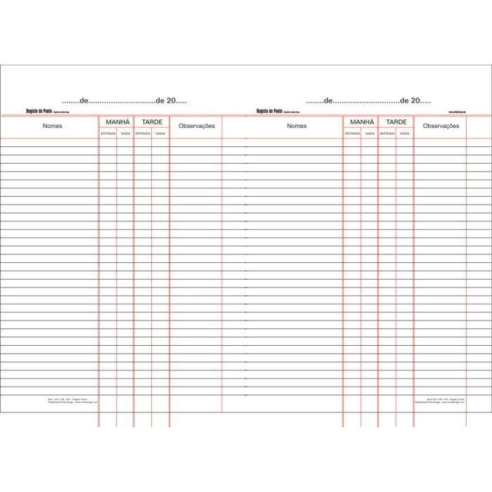 Registo Ponto Diario
