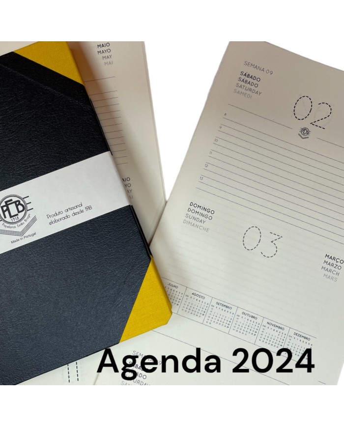 A5 Planner Organizer in Cork & Cotton , 2024 Rechargeable A5