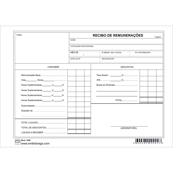 Recibo de Ordenado 606 Recibo de Ordenado 606