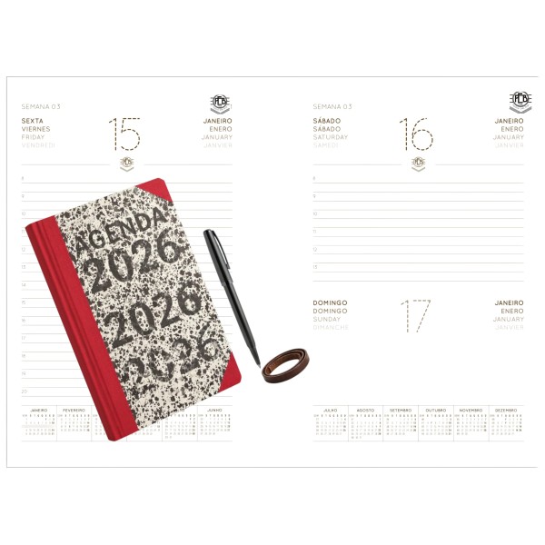 Daily Planner Cork and Cloth 2026